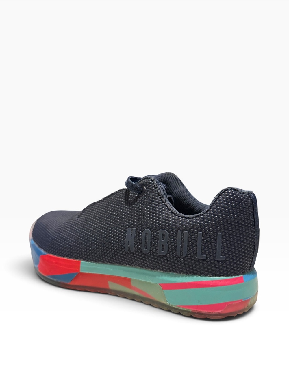 NoBull Navy Lightning Prism Trainer SuperFabric Shoes Womens 8 Lace Running